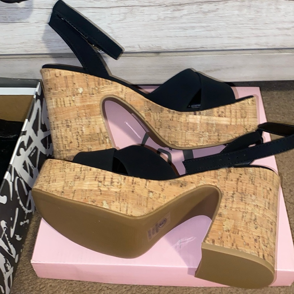 Soda Black Heels